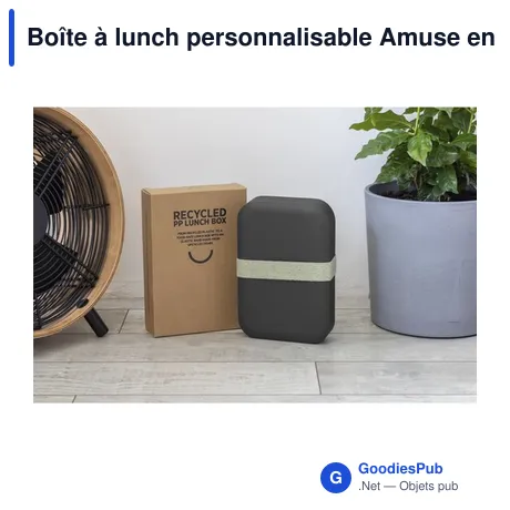Boîte à lunch personnalisable Amuse en plastique recyclé avec logo