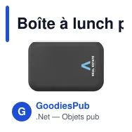 Boîte à lunch personnalisable Amuse en plastique recyclé avec logo - Miniature 2