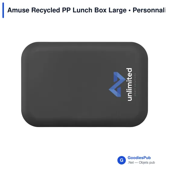 Boîte à lunch personnalisable Amuse en plastique recyclé avec logo - Image 11