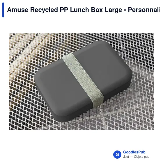 Boîte à lunch personnalisable Amuse en plastique recyclé avec logo - Image 5