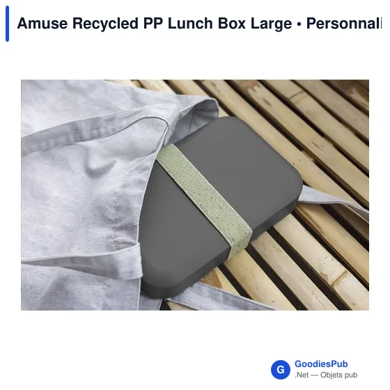 Boîte à lunch personnalisable Amuse en plastique recyclé avec logo - Image 6