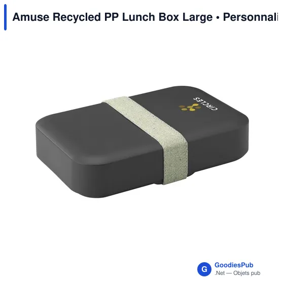 Boîte à lunch personnalisable Amuse en plastique recyclé avec logo - Image 7
