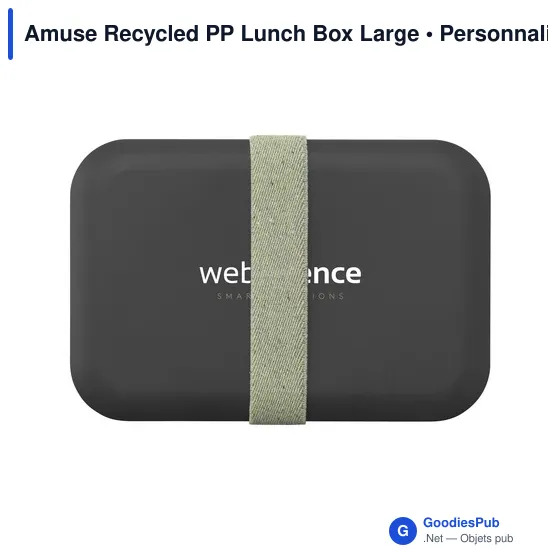Boîte à lunch personnalisable Amuse en plastique recyclé avec logo - Image 8