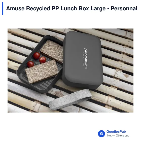 Boîte à lunch personnalisable Amuse en plastique recyclé avec logo - Image 9