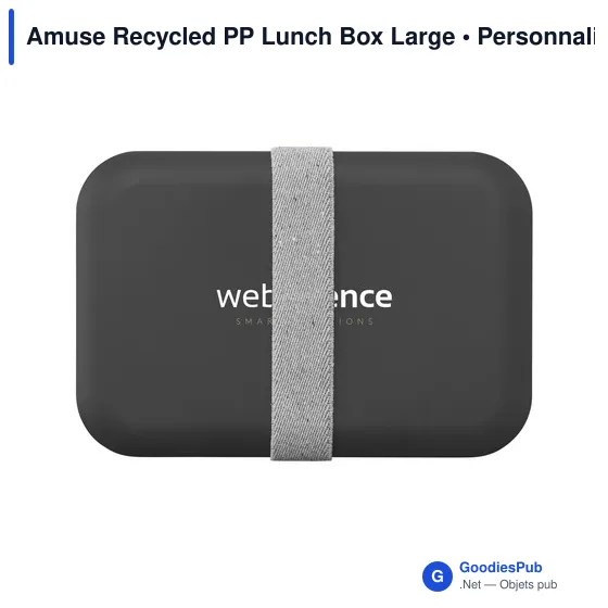 Boîte à lunch personnalisable Amuse en plastique recyclé avec logo - Image 10