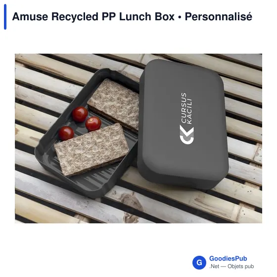 Boîte à lunch personnalisable Amuse en plastique recyclé avec logo - Image 12