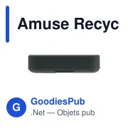 Boîte à lunch personnalisable Amuse en plastique recyclé avec logo - Miniature 3