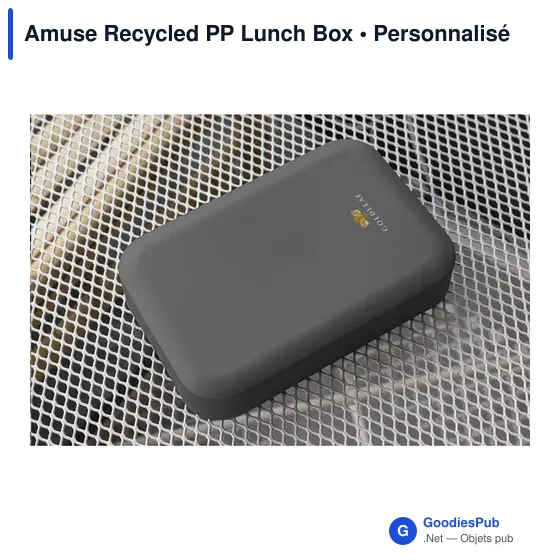 Boîte à lunch personnalisable Amuse en plastique recyclé avec logo - Image 6