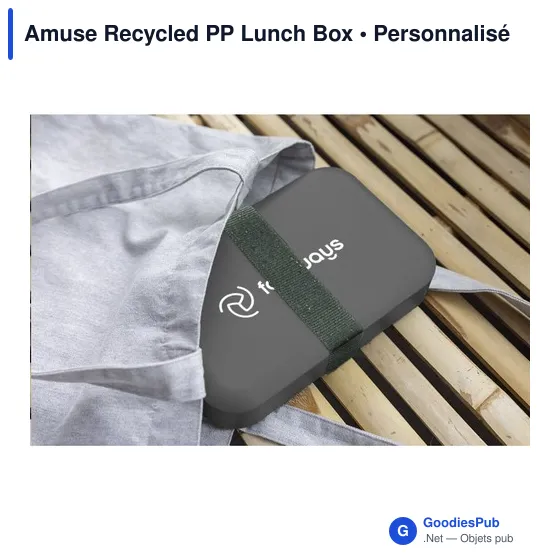 Boîte à lunch personnalisable Amuse en plastique recyclé avec logo - Image 7