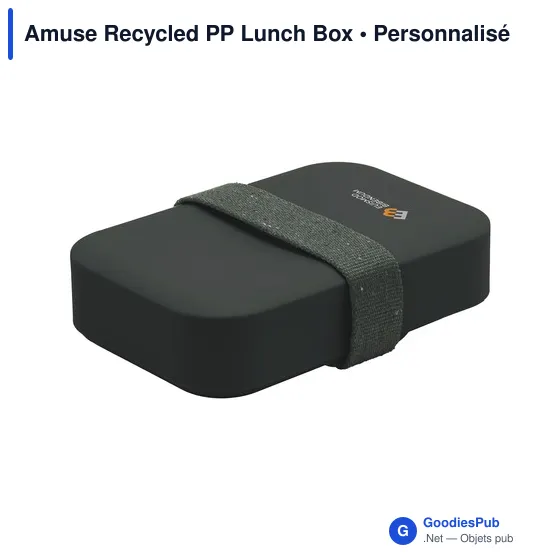 Boîte à lunch personnalisable Amuse en plastique recyclé avec logo - Image 8