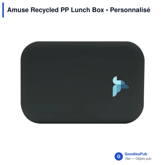 Boîte à lunch personnalisable Amuse en plastique recyclé avec logo - Image 9