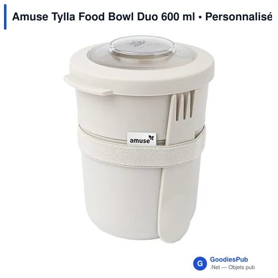 Récipient alimentaire personnalisable Amuse Tylla Food Bowl Duo 600 mlavec logo - Image 1