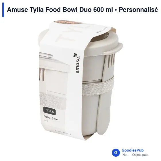 Récipient alimentaire personnalisable Amuse Tylla Food Bowl Duo 600 mlavec logo - Image 3