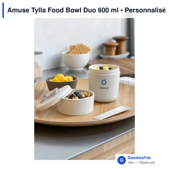 Récipient alimentaire personnalisable Amuse Tylla Food Bowl Duo 600 mlavec logo - Image 4