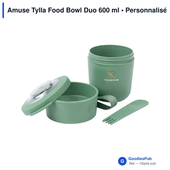 Récipient alimentaire personnalisable Amuse Tylla Food Bowl Duo 600 mlavec logo - Image 7