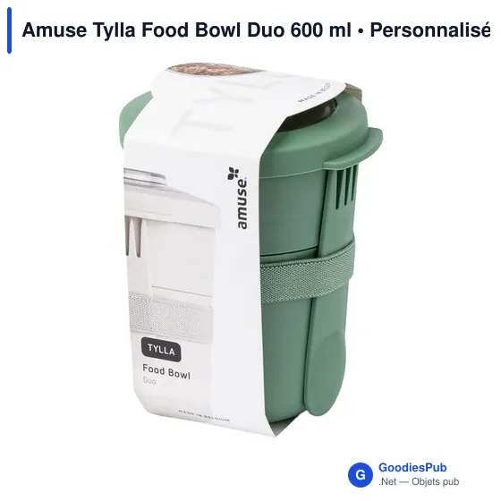 Récipient alimentaire personnalisable Amuse Tylla Food Bowl Duo 600 mlavec logo - Image 8