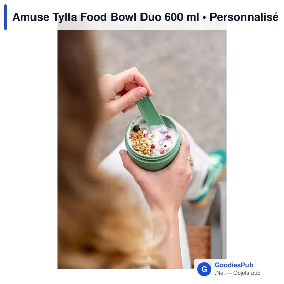 Récipient alimentaire personnalisable Amuse Tylla Food Bowl Duo 600 mlavec logo - Image 10