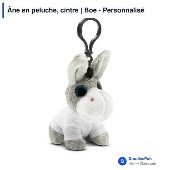 Peluche personnalisable Âne avec T-shirt pour logo | Boe - Image 5