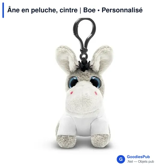 Peluche personnalisable Âne avec T-shirt pour logo | Boe - Image 6