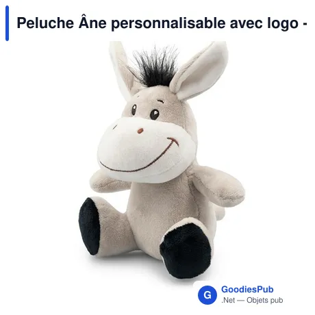 Peluche Âne personnalisable avec logo - Zigis