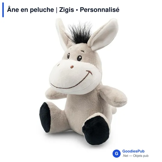 Peluche Âne personnalisable avec logo - Zigis - Image 1
