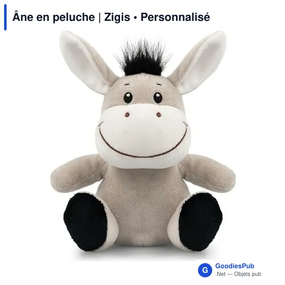 Peluche Âne personnalisable avec logo - Zigis - Image 2