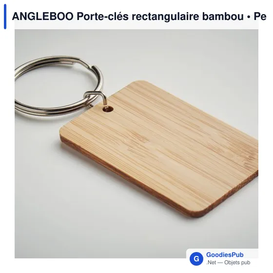 ANGLEBOO Porte-clés rectangulaire bambou - Image 4