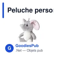 Peluche personnalisable Animal Friend éléphant avec logo - Miniature 1