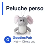 Peluche personnalisable Animal Friend éléphant avec logo - Miniature 2