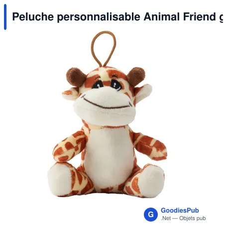 Peluche personnalisable Animal Friend girafe avec logo