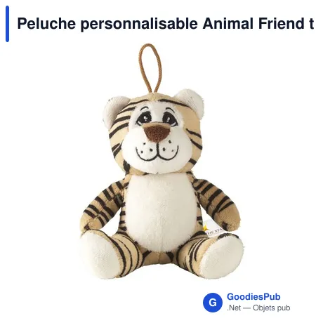 Peluche personnalisable Animal Friend tigre avec logo