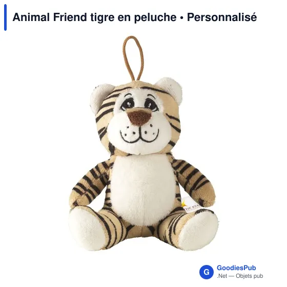 Peluche personnalisable Animal Friend tigre avec logo - Image 2