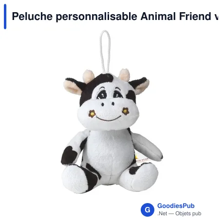 Peluche personnalisable Animal Friend vache avec logo
