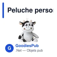 Peluche personnalisable Animal Friend vache avec logo - Miniature 2