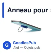 Anneau pour smartphone personnalisable avec logo - Brandy - Miniature 2