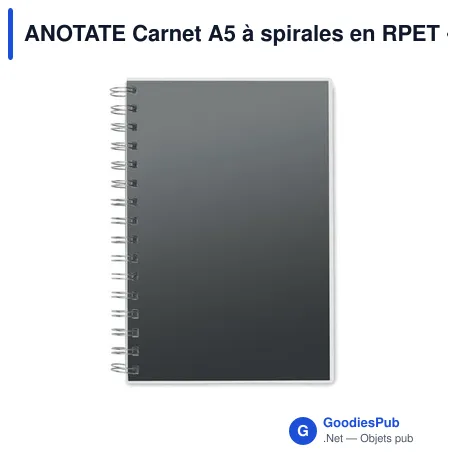 ANOTATE Carnet A5 à spirales en RPET