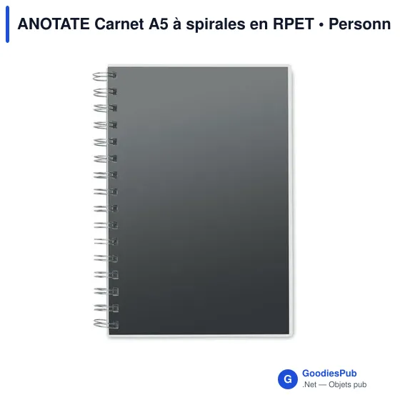 ANOTATE Carnet A5 à spirales en RPET - Image 1