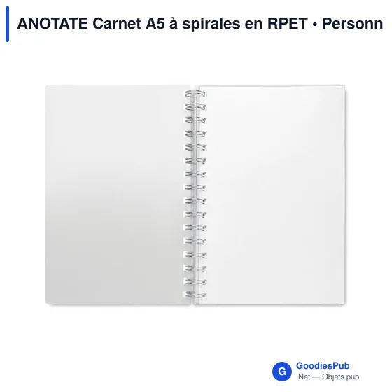 ANOTATE Carnet A5 à spirales en RPET - Image 12