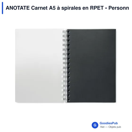 ANOTATE Carnet A5 à spirales en RPET - Image 3
