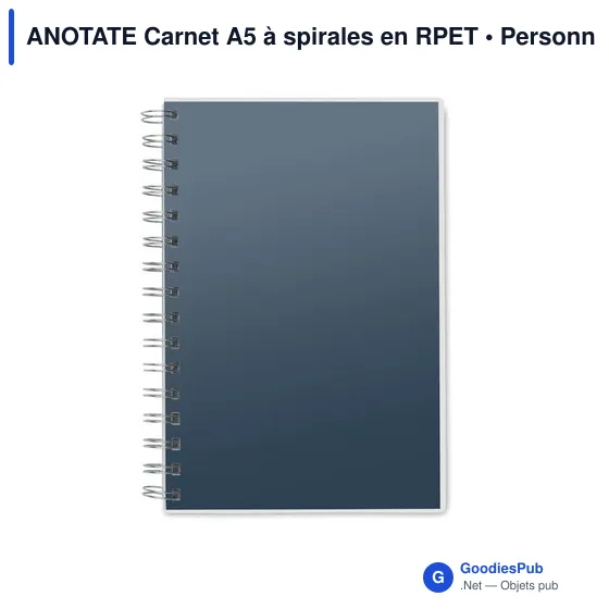 ANOTATE Carnet A5 à spirales en RPET - Image 5
