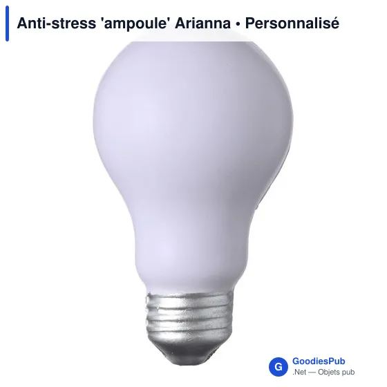 Anti-stress personnalisable 'ampoule' Arianna avec logo - Image 1