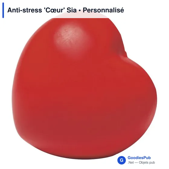 Anti-stress 'Cœur' personnalisable avec logo - Sia - Image 2