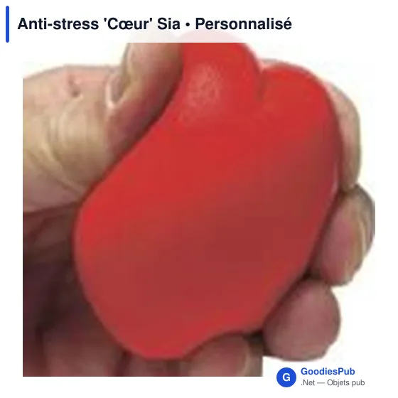 Anti-stress 'Cœur' personnalisable avec logo - Sia - Image 3