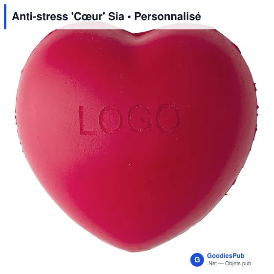 Anti-stress 'Cœur' personnalisable avec logo - Sia - Image 4