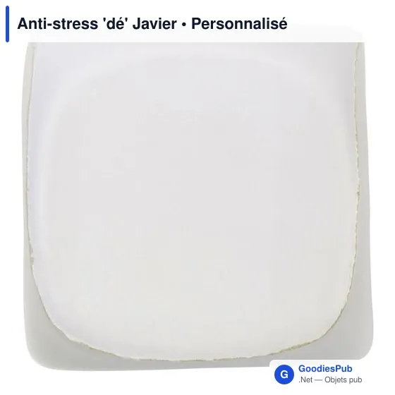 Anti-stress personnalisable 'dé' Javier avec logo - Image 1