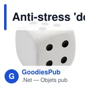 Anti-stress personnalisable 'dé' Javier avec logo - Miniature 2