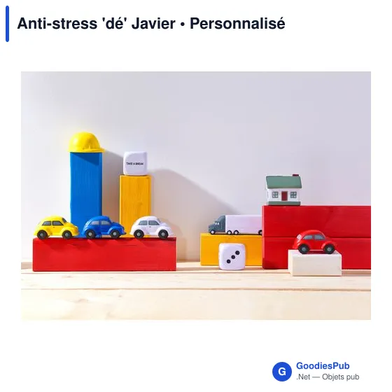 Anti-stress personnalisable 'dé' Javier avec logo - Image 3