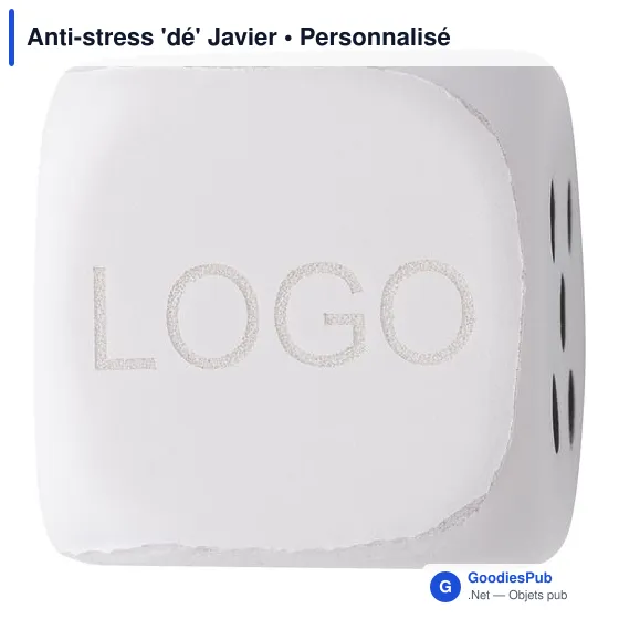Anti-stress personnalisable 'dé' Javier avec logo - Image 6