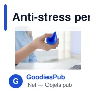 Anti-stress personnalisable en forme de goutte avec logo - Kian - Miniature 2