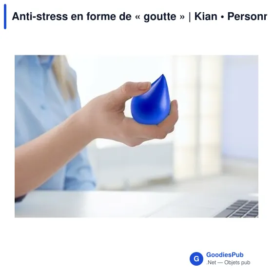 Anti-stress personnalisable en forme de goutte avec logo - Kian - Image 2